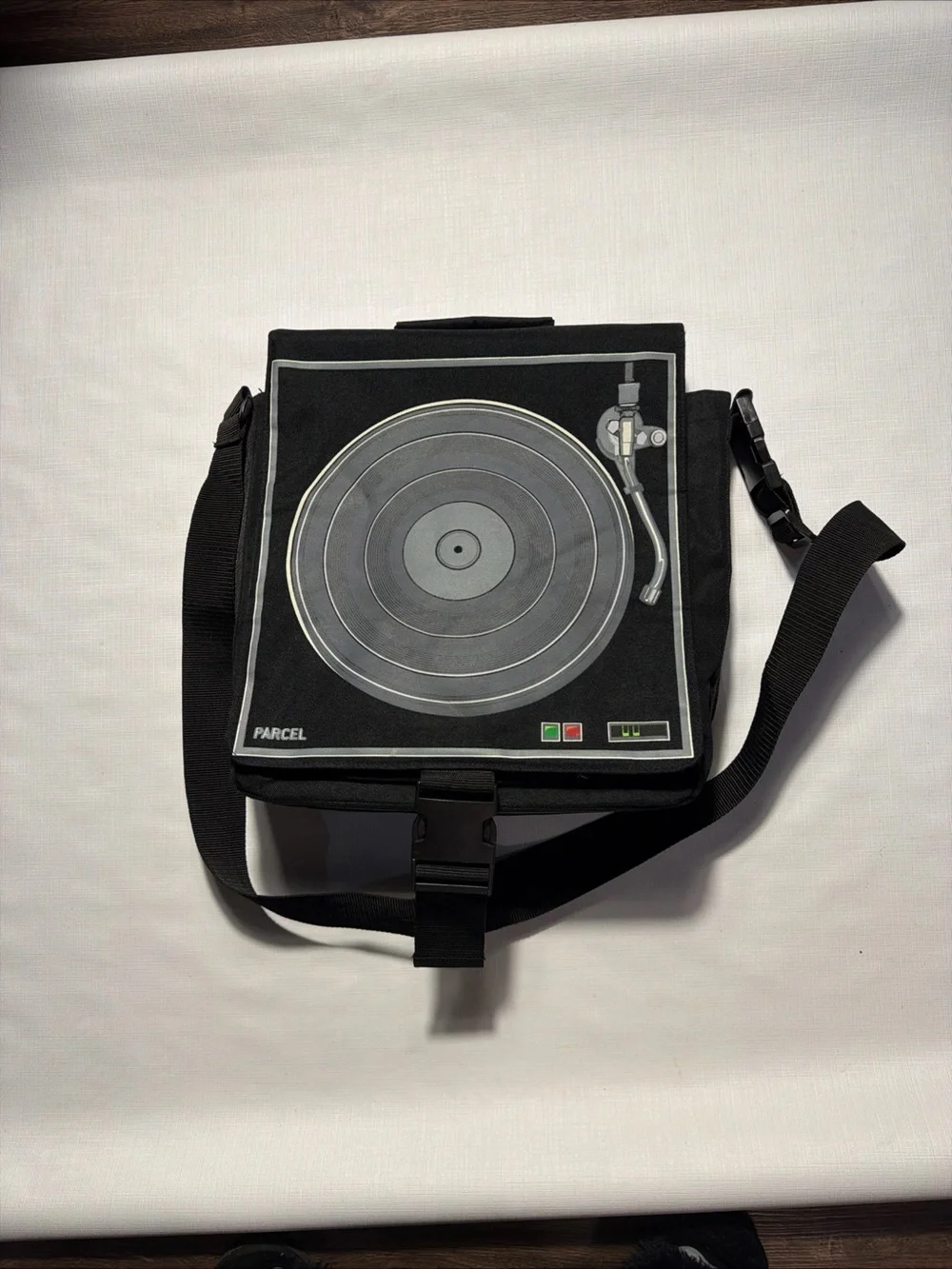 Vintage Parcel Audio Couture Vinyl Record Tote Shoulder Bag Loop NYC
